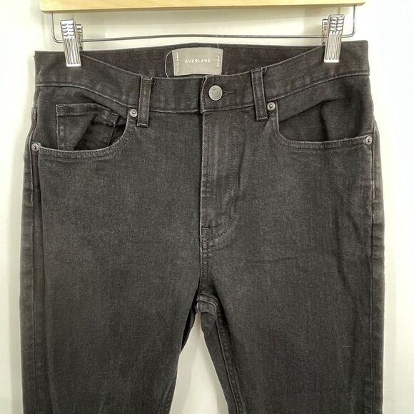 Everlane Black High Rise Straight Leg Cropped Ankle Denim Jeans Size 28 - Picture 2 of 6
